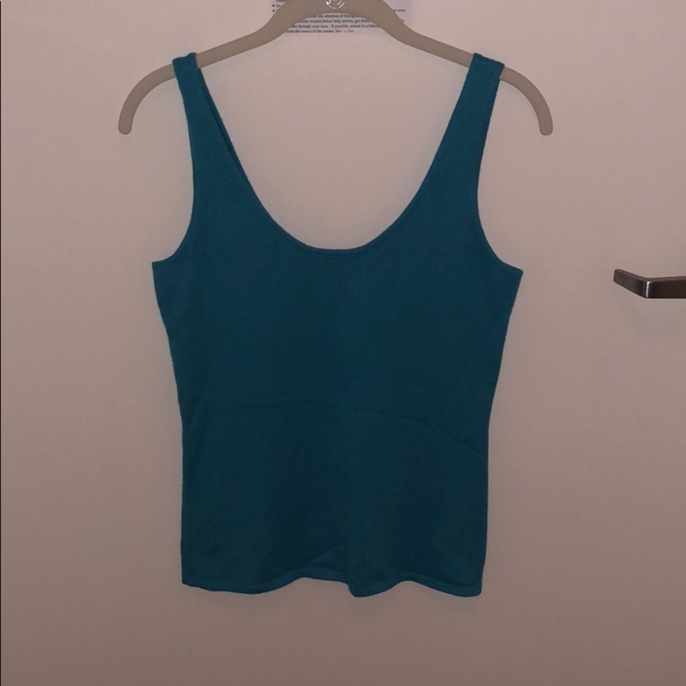 Turquoise Blue Scoop Ralph Lauren Black Label Tank